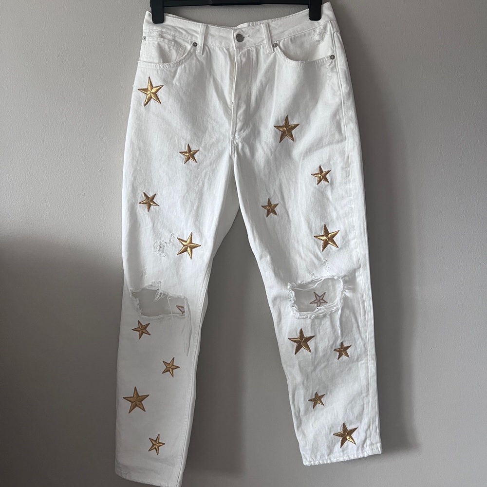 Free People Fast Times Star Mom Jeans